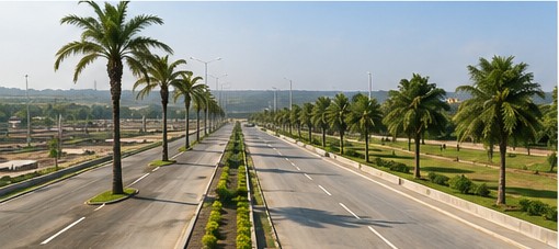 Wide road infrastructure